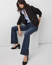 High-Rise Belted Skinny Flare Jeans