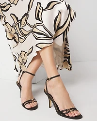 Gold Hardware Strappy High Heel Sandal