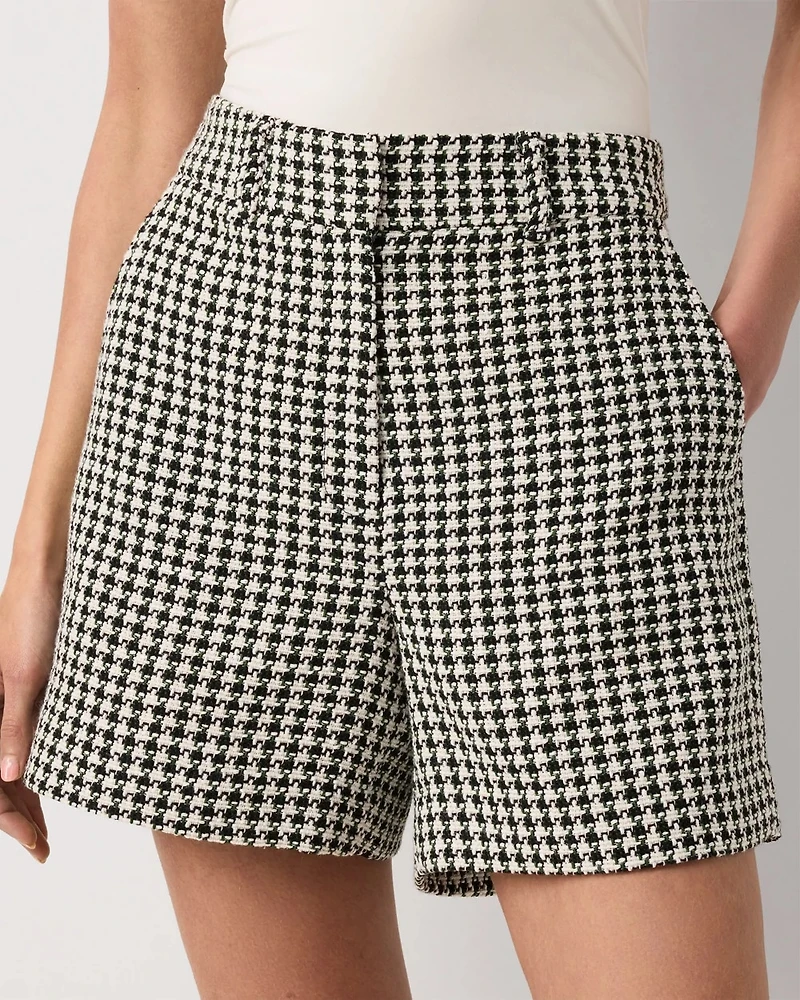 Houndstooth Tweed Short