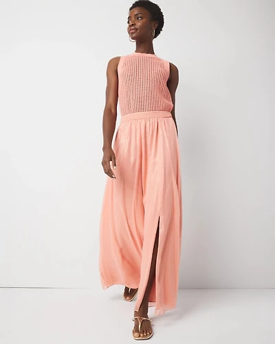 Chiffon A-Line Maxi Skirt