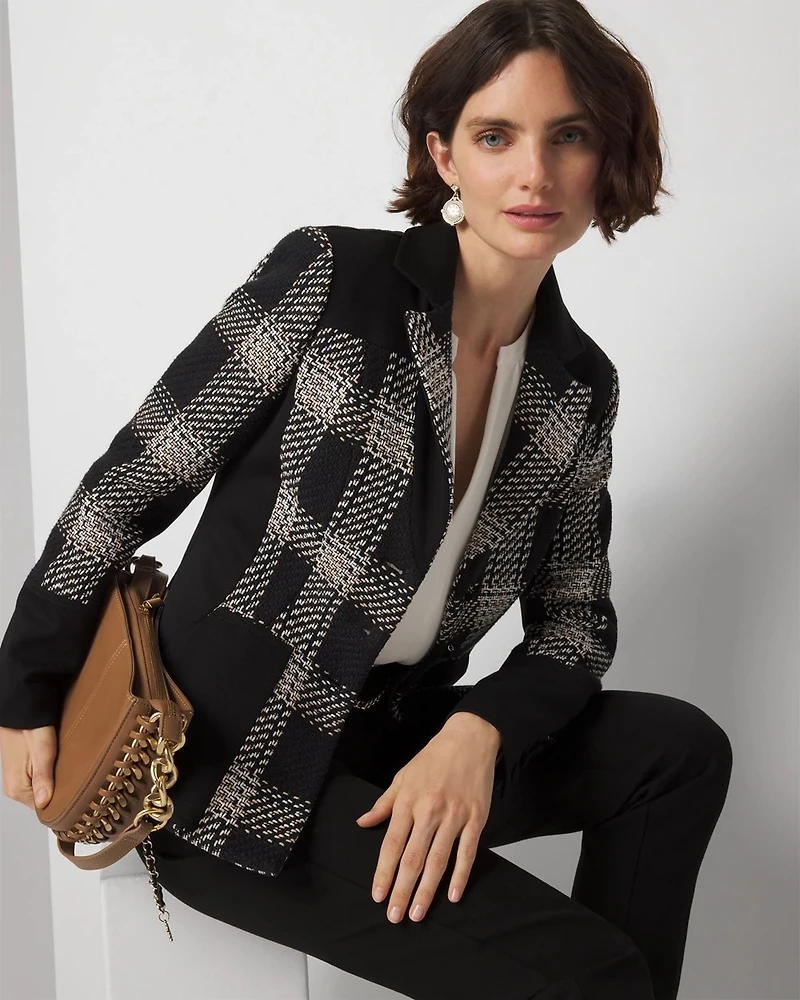 WHBM® Petite 3-Button Signature Tweed Blazer