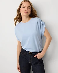 Ruched Shoulder Tee
