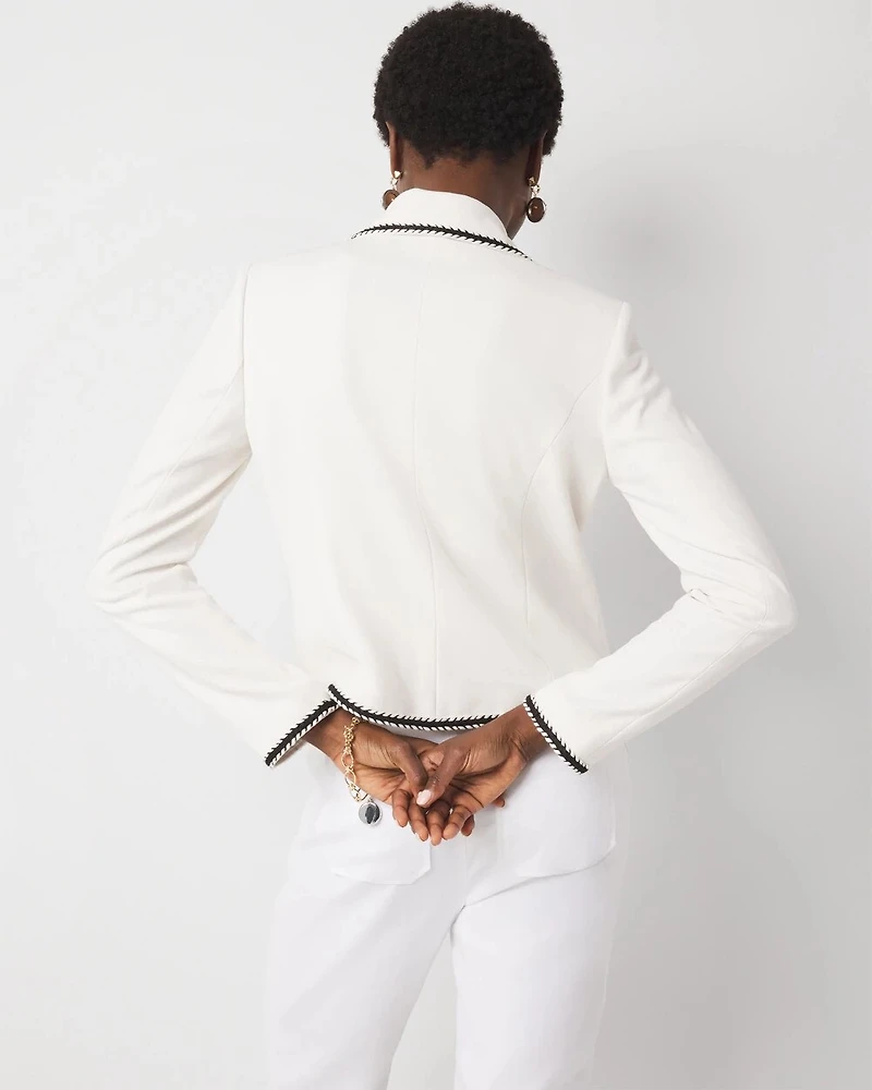 Braided Trim Cropped Jacket