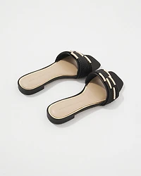 Braided Strap & Gold Flats