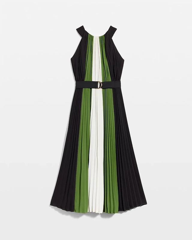 banana republic green pleated dress A Timeless Dress Option