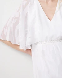 Petite Flounce + Floral Burnout Dress