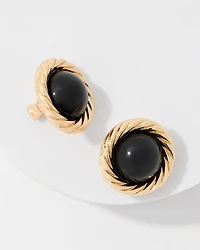 Black Stud Earrings