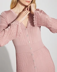 Button-Down Sweater Dress