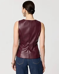 Faux Leather Top
