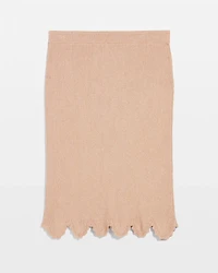 Scalloped Shimmer Sweater Skirt
