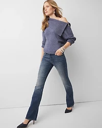 Zip Neck Dolman Sleeve Sweater