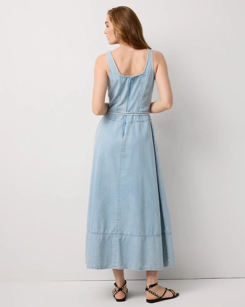 Featherweight Denim Maxi Dress