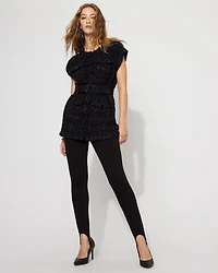 Belted Tweed Sweater Vest