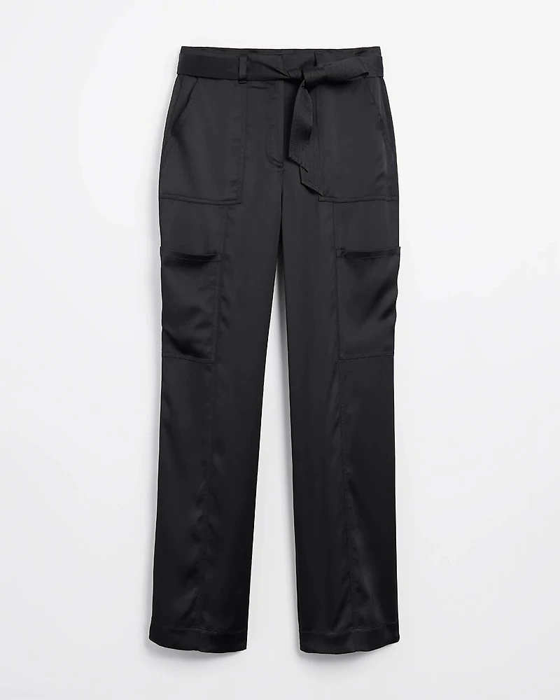 Curvy Belted Utility Wide Leg Trouser