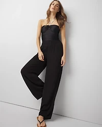 Smocked Waist Coverup Pant