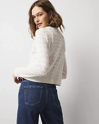 Petite Novelty Trim Cardigan