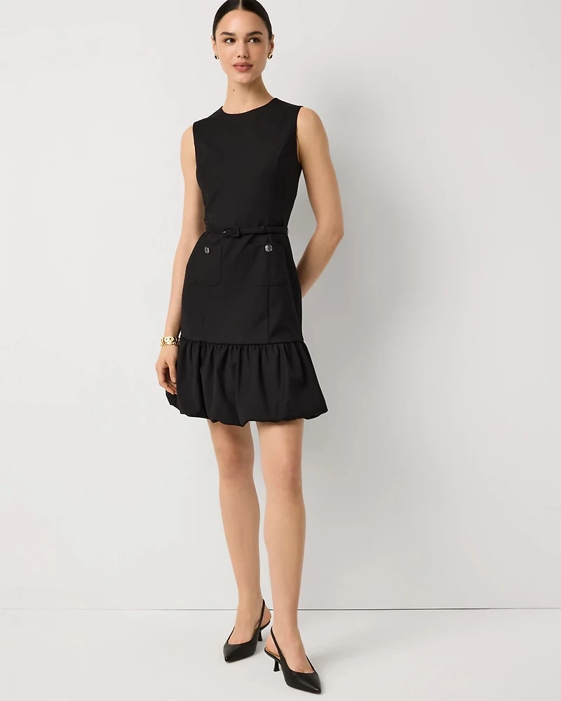 Bubble Hem Mini Dress