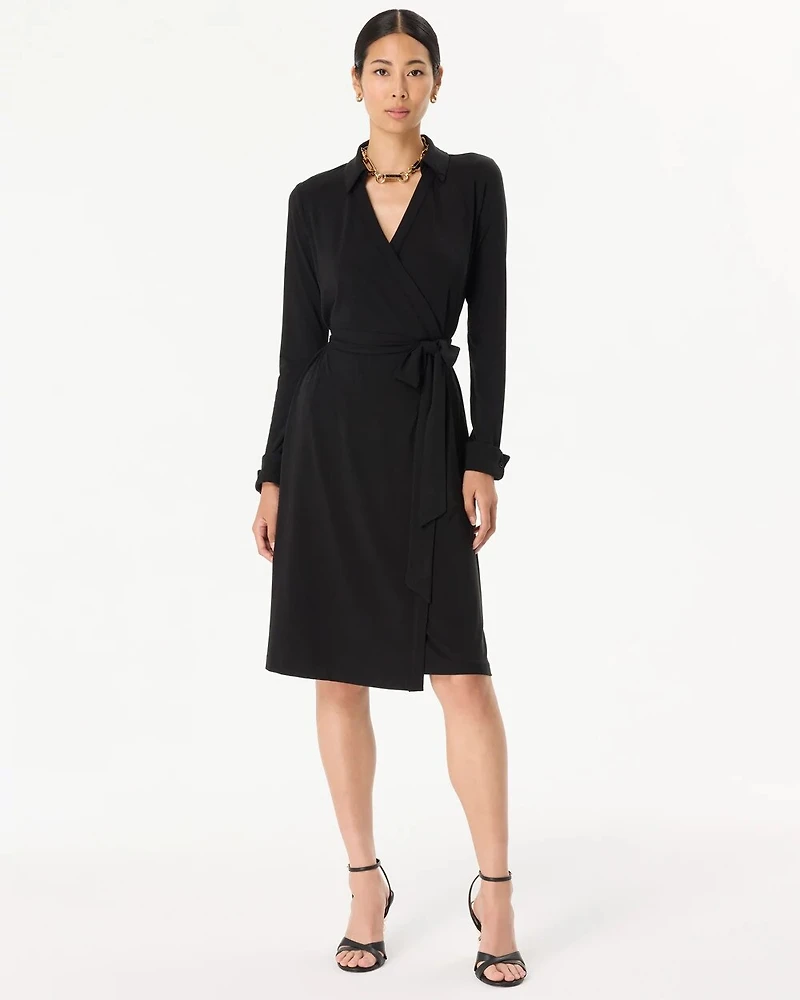 Collared Wrap Dress