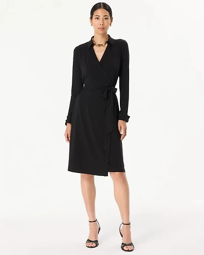 Collared Wrap Dress