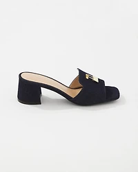 Denim Heeled Sandal