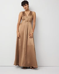 Sleeveless Satin Gown