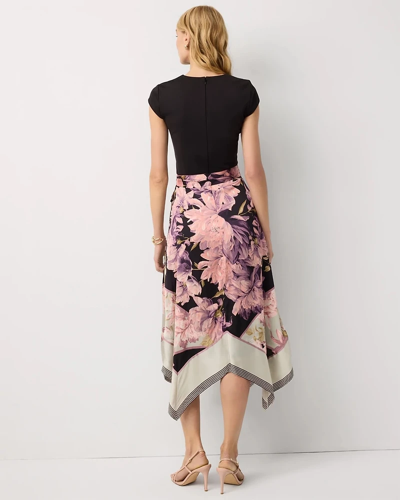 Handkerchief-Hem Midi Dress