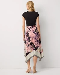 Handkerchief-Hem Midi Dress