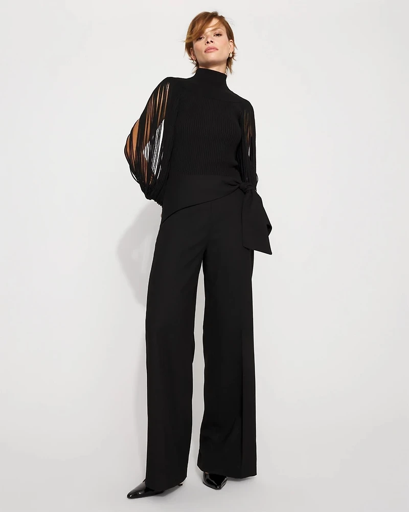 Tie Detail Wide-Leg Pant