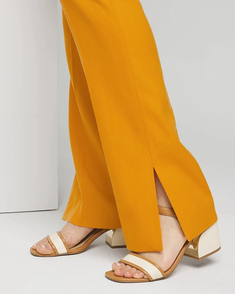 WHBM® Ines Slim Side-Slit Bootcut Pant