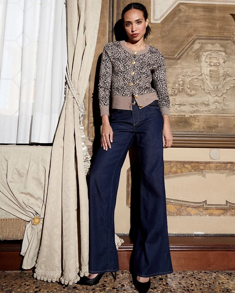 High-Rise Belted Wide-Leg Jean