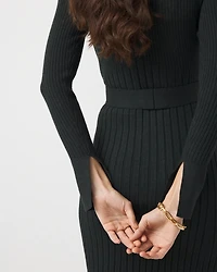 Petite Turtleneck Sweater Midi Dress