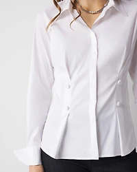 Tapered Waist Poplin Shirt