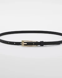 Faux Leather Rectangular Buckle Belt