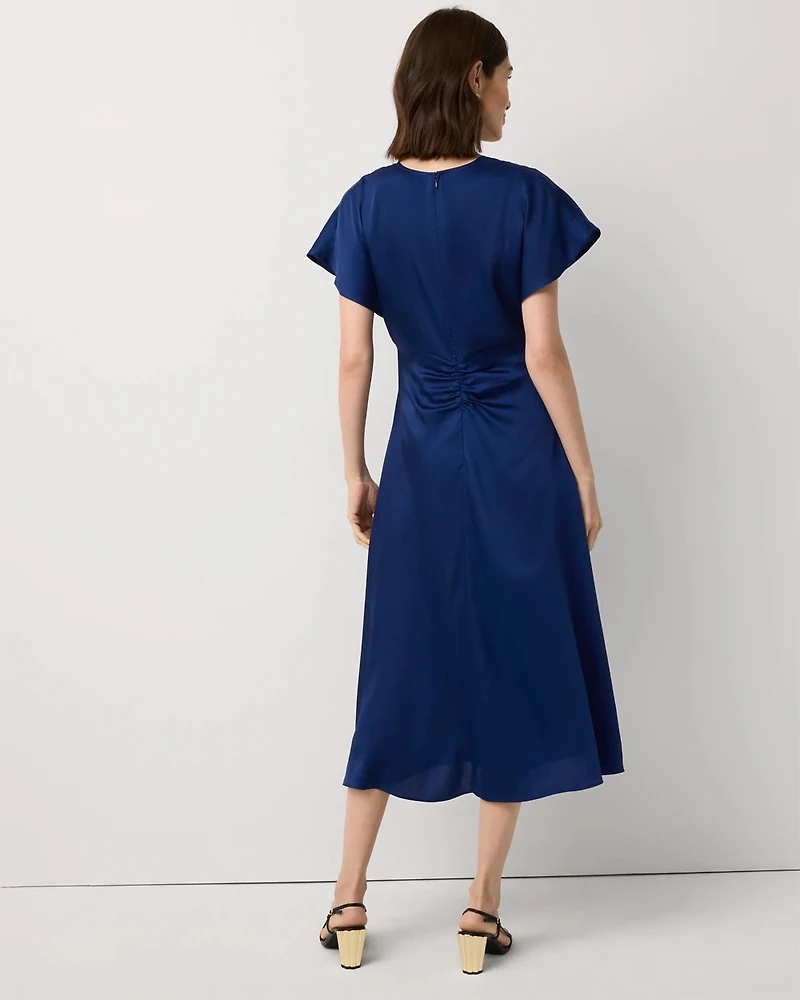 Flutter Sleeve Midi Dress