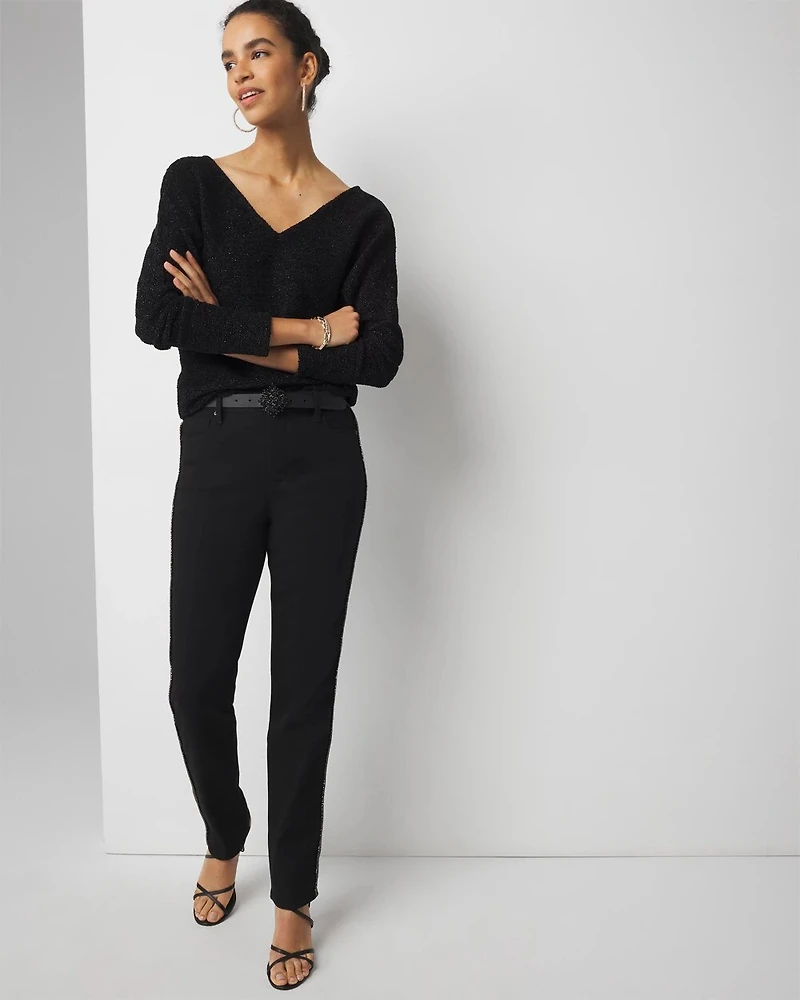 V-Neck Chenille Pullover