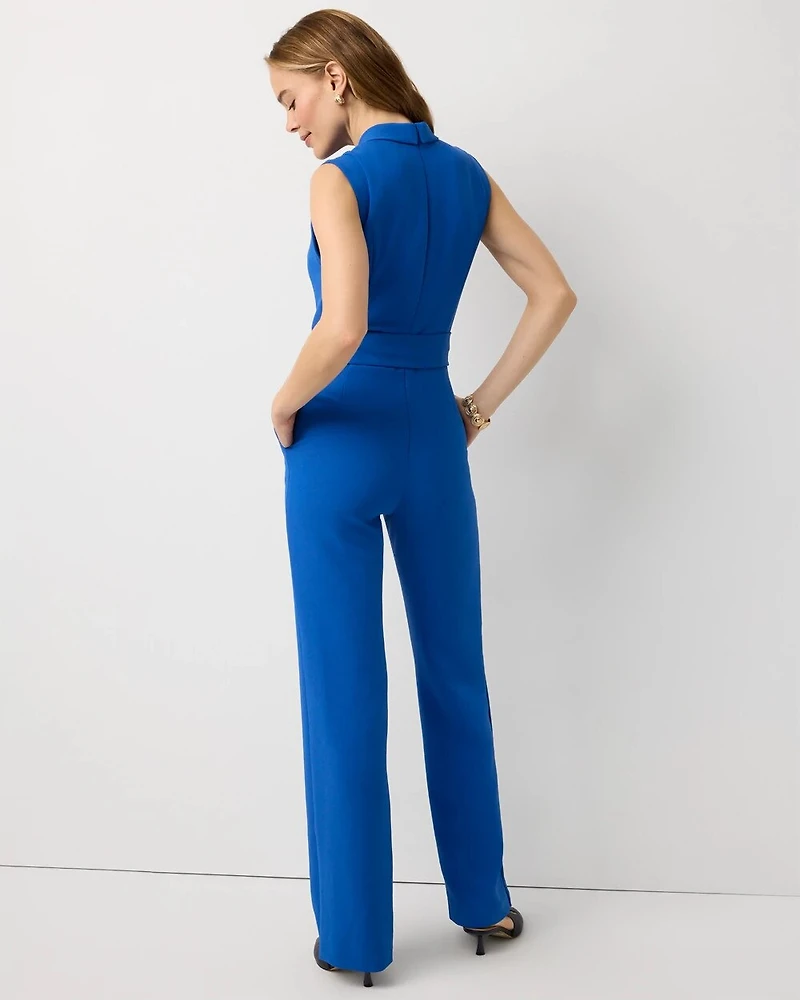 Crepe Sleeveless Jumpsuit