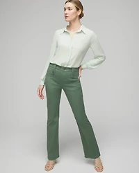 High-Rise Pret Front Seamed Bootcut Pants