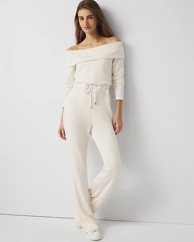 Off-The-Shoulder Fold-Over Jumpsuit