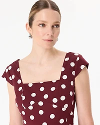 Fit + Flare Poplin Midi Dress