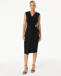Faux Wrap Sheath Dress