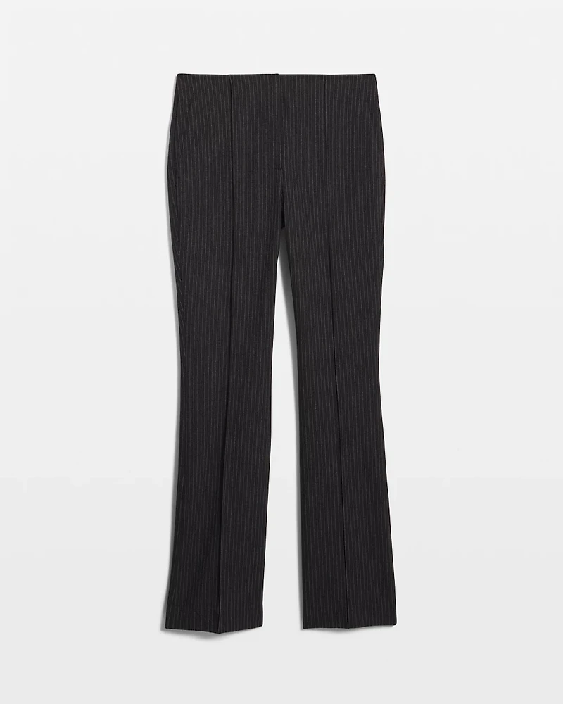 Pinstripe Denim-Look Slim Bootcut Pant