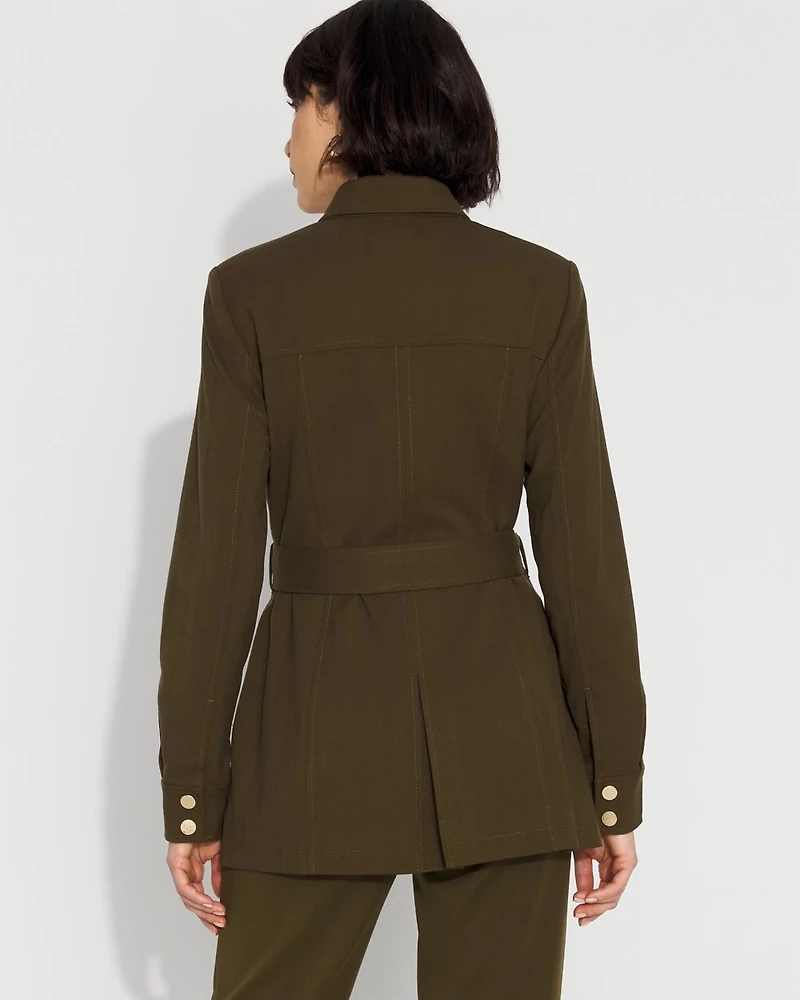 Twill Belted Utility Shacket