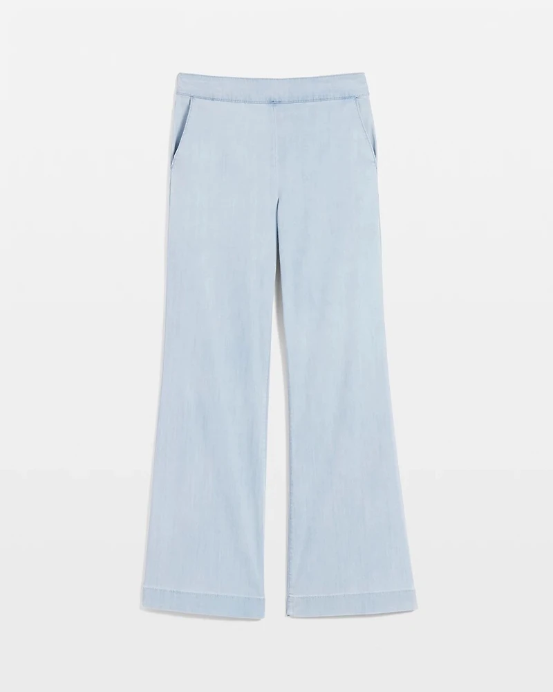 Petite High-Rise Pull-On Wide Leg Jean