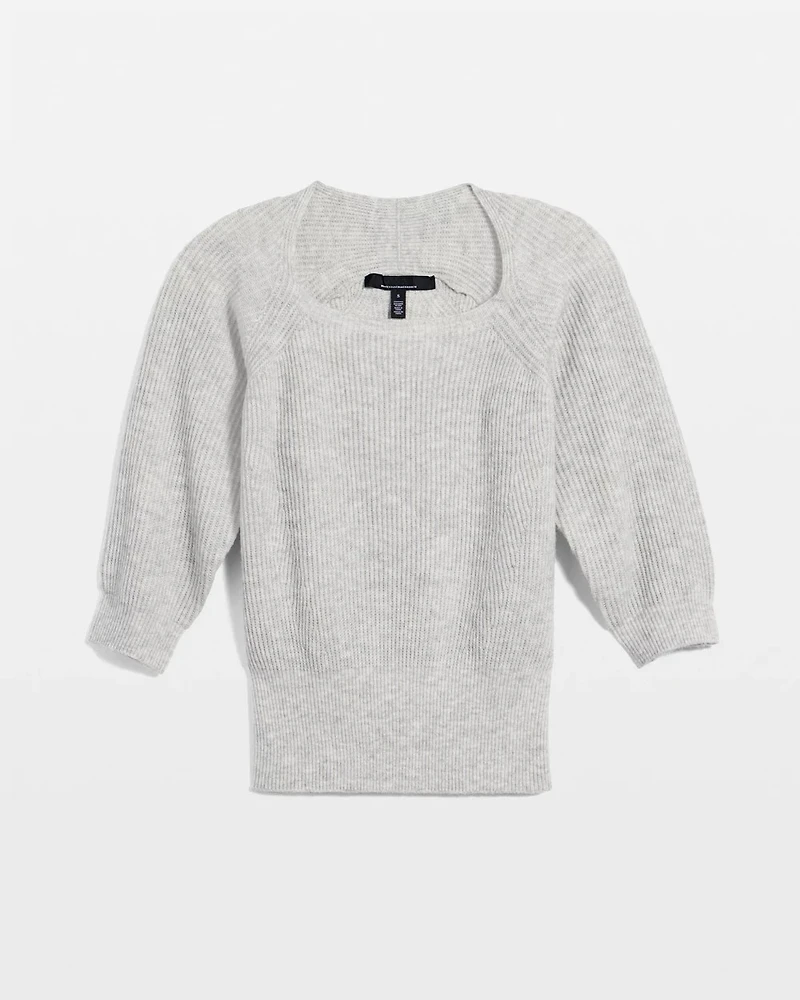 Ribbed Raglan Pullover Sweater