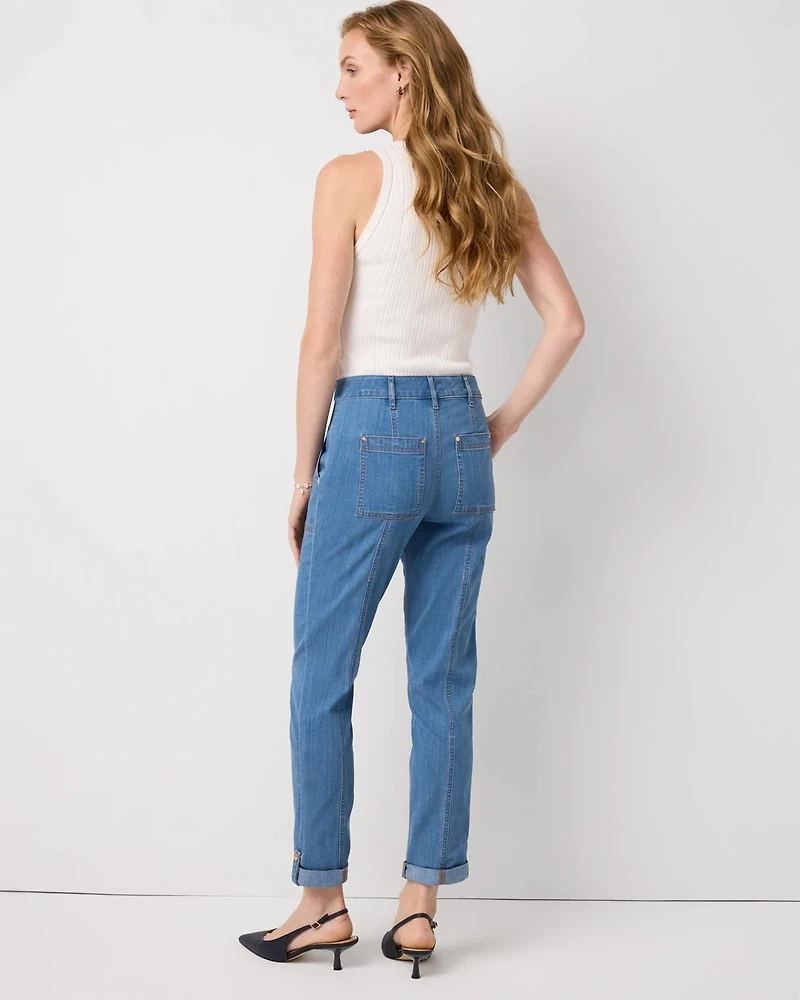 Pret Mid-Rise Straight Cropped Utility Pant