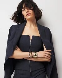 Longline Denim-Look Bustier