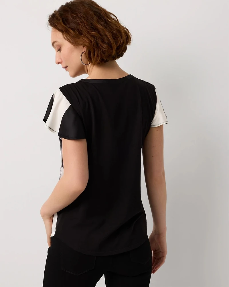 Satin Detail Glamgetter Tee