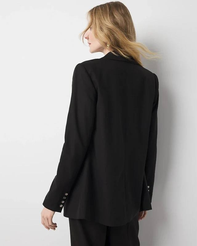 Blazer Noir Cropped White House Black Market - Taille 0 (US), Très Bon état D'occasion
