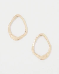 Gold Sculptural Hoop Earrings