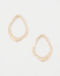 Gold Sculptural Hoop Earrings